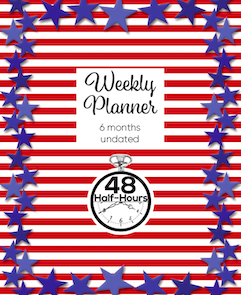 Planner 6 Mo {UNDATED} Stars and Stripes	